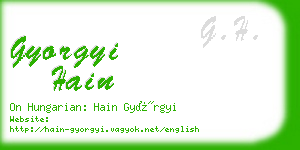 gyorgyi hain business card